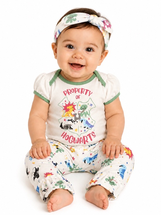 Harry Potter Other - Hogwarts Harry Potter Baby Girl 3 Piece Outfit Set